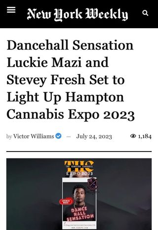 New York Weekly — Luckie Mazi and Stevey Fresh at Hampton Cannabis Expo 2023
