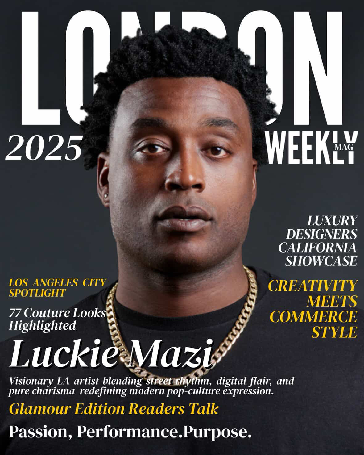 Luckie Mazi — London Weekly Magazine 2025 Cover