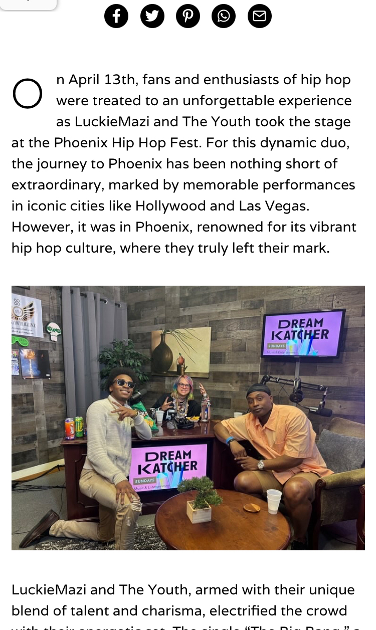 Luckie Mazi and The Youth on Dream Katcher Sundays — Phoenix Hip Hop Fest
