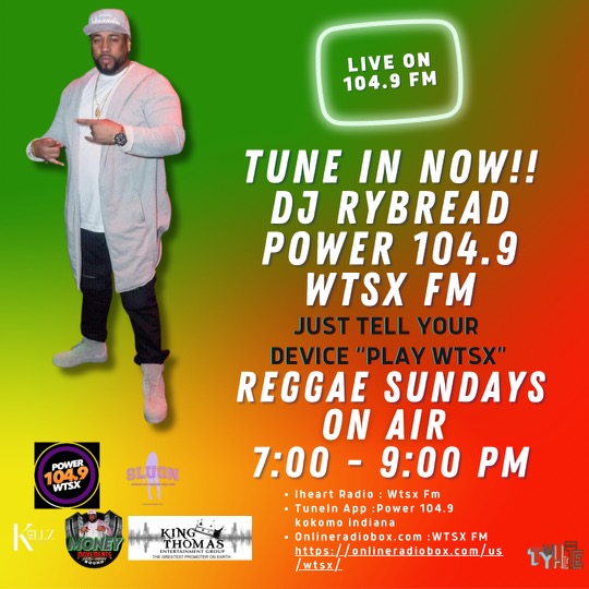 DJ Rybread — Power 104.9 WTSX FM Reggae Sundays 7-9 PM